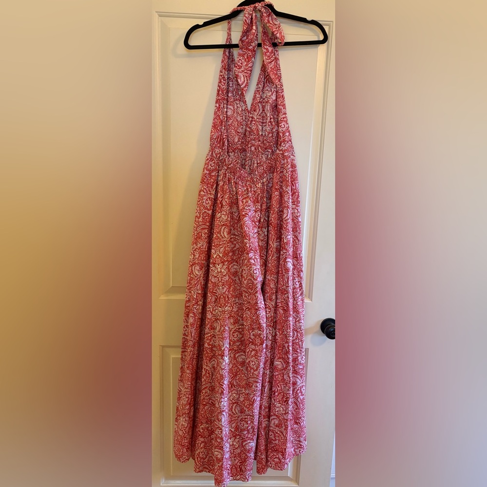 JCrew Collection Poplin Halter Open-back Maxi Dress, size M, NWT - Picture 4 of 7